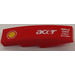 LEGO Red Slope 1 x 4 Curved with Shell Logo, &#039;acer&#039;, &#039;MAHLE&#039;, &#039;OMR&#039;, &#039;SKF&#039; and &#039;brembo&#039; (Model Left) Sticker (11153)