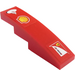 LEGO Red Slope 1 x 4 Curved with Shell Logo, Santander Logo and  &#039;SCUDERIA FERRARI&#039; (Left) Sticker (11153)