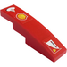 LEGO Red Slope 1 x 4 Curved with Shell Logo, Santander Logo and  &#039;SCUDERIA FERRARI&#039; (Right) Sticker (11153)