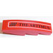 LEGO Red Slope 1 x 4 Curved with &#039;THE ARTIMUS&#039; (left) Sticker (11153)
