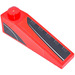 LEGO Red Slope 1 x 4 x 1 (18°) with Rear Window Left Sticker (60477)