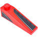 LEGO Rood Helling 1 x 4 x 1 (18°) met Achterkant Venster Links Sticker (60477)