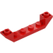 LEGO Red Slope 1 x 6 (45°) Double Inverted with Open Center (52501)