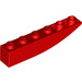 LEGO rouge Pente 1 x 6 Incurvé Inversé (41763 / 42023)