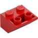 LEGO Rood Helling 2 x 2 (45°) Omgekeerd met platte afstandsring eronder (3660)