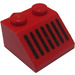 LEGO Rood Helling 2 x 2 (45°) met Zwart Rooster (60186 / 69607)