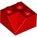 LEGO rot Steigung 2 x 2 (45°) mit Doppelt Concave (Raue Oberfläche) (3046 / 4723)