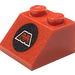 LEGO Rojo Con pendiente 2 x 2 (45°) con MTron logo (3039)