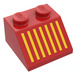 LEGO Red Slope 2 x 2 (45°) with Yellow Grille (3039)