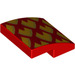 LEGO Red Slope 2 x 2 Curved with Dragon Gold scales Left (15068)