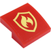 LEGO Red Slope 2 x 2 Curved with Fire Logo Sticker (15068)