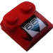 LEGO rouge Pente 2 x 2 x 0.7 Incurvé avec &#039;66&#039; sans extrémité incurvée (41855)