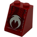 LEGO Rood Helling 2 x 2 x 2 (65°) met Exo-Force Vogel Sticker met buis aan de onderzijde (3678)