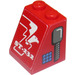 LEGO rouge Pente 2 x 2 x 2 (65°) avec Headset et blanc Eagle Facing Droite Autocollant sans tube à l&#039;intérieur (3678)