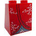 LEGO Red Slope 2 x 2 x 2 (65°) with Kimono Pattern with Bottom Tube (3678 / 95027)