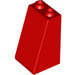 LEGO rouge Pente 2 x 2 x 3 (75°) Goujons creux, lisses (3684 / 30499)