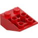 LEGO Rood Helling 2 x 3 (25°) Omgekeerd met verbindingen tussen noppen (2752 / 3747)