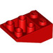 LEGO Rood Helling 2 x 3 (25°) Omgekeerd zonder verbindingen tussen noppen (3747)