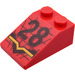 LEGO Rood Helling 2 x 3 (25°) met &quot;28&quot; met ruw oppervlak (3298)