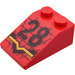 LEGO Red Slope 2 x 3 (25°) with &quot;28&quot; with Rough Surface (3298)