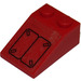 LEGO Rood Helling 2 x 3 (25°) met Zwart Access Panels Sticker met ruw oppervlak (3298)