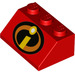 LEGO Red Slope 2 x 3 (45°) with Incredibles I Logo (3038 / 38135)