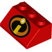 LEGO Rojo Con pendiente 2 x 3 (45°) con Incredibles I logo (3038 / 38135)