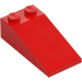 LEGO Red Slope 2 x 4 (18°) (30363)