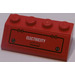 LEGO Rosso Pendenza 2 x 4 (45°) con &quot;ELECTRICITY&quot;, Flap Adesivo con superficie ruvida (3037)