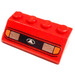 LEGO Red Slope 2 x 4 (45°) with Headlights and Black Lines Pattern with Rough Surface (82927 / 82928)