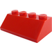 LEGO Rouge Pente 2 x 4 (45°) avec surface lisse (3037)