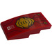 LEGO Red Slope 2 x 4 Curved with Armor, Rectangle, Rings Sticker (93606)