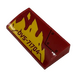 LEGO Red Slope 2 x 4 Curved with &#039;DVS-71704&#039; and Flames (Model Right) Sticker with Bottom Tubes (88930)