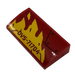 LEGO Red Slope 2 x 4 Curved with &#039;DVS-71704&#039; and Flames (Model Right) Sticker with Bottom Tubes (88930)