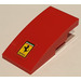 LEGO Red Slope 2 x 4 Curved with Ferrari Logo Black Horse on Yellow Background Sticker (93606)
