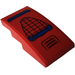 LEGO Red Slope 2 x 4 Curved with Web, Vents Sticker (93606)