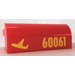 LEGO Red Slope 2 x 4 x 1.3 Curved with 60061 and Plane left Sticker (6081)