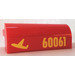 LEGO Rood Helling 2 x 4 x 1.3 Gebogen met 60061 en Vliegtuig Links Sticker (6081)