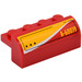 LEGO Red Slope 2 x 4 x 1.3 Curved with &#039;A-60019&#039; (Left) Sticker (6081)