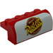 LEGO Red Slope 2 x 4 x 1.3 Curved with Rust-eze Logo Sticker (6081)