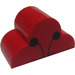 LEGO Rosso Pendenza 2 x 4 x 2 Curvo con Arrotondato Superiore con Ladybug Antennae (6216)