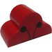 LEGO Red Slope 2 x 4 x 2 Curved with Rounded Top with Ladybug Antennae (6216)