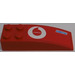 LEGO Red Slope 2 x 6 Curved with Vodafone &amp; Fiat (Left) Sticker (44126)