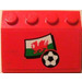 LEGO Red Slope 3 x 4 (25°) with Welsh Flag and Football Sticker (3297)