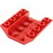 LEGO Red Slope 4 x 4 (45°) Double Inverted with Open Center (No Holes) (4854)