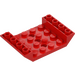 LEGO Red Slope 4 x 6 (45°) Double Inverted with Open Center without Holes (30283 / 60219)