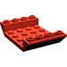 LEGO Rood Helling 4 x 6 (45°) Dubbele Omgekeerd met Open Midden zonder gaten (30283 / 60219)