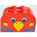 LEGO Red Slope Brick 2 x 4 x 2 Curved with Bird Head (4744)