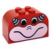 LEGO Red Slope Brick 2 x 4 x 2 Curved with Face with Horns (4744)