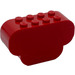 LEGO Red Slope Brick 2 x 6 x 3 with Curved Ends (30075)